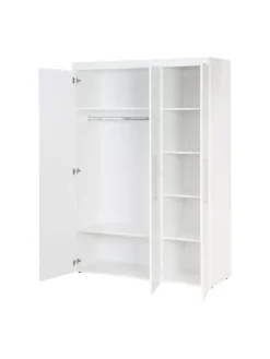 Kleiderschrank Kimi 3-türig mit Softclose, Kleiderstange & Metallgriffen