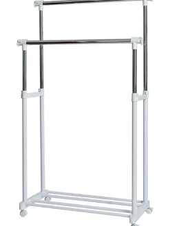 Kleiderständer in Chrom/ Weiß - (B)134 x (H)168 x (T)44 cm