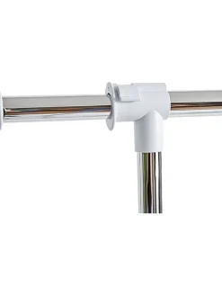 Kleiderständer in Chrom/ Weiß - (B)134 x (H)168 x (T)44 cm