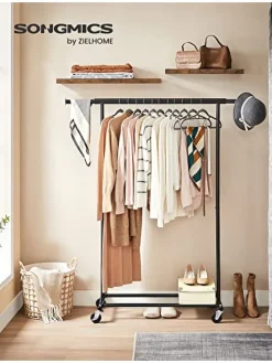 Kleiderständer in Schwarz - (B)132 x (H)160 x (T)45,5 cm