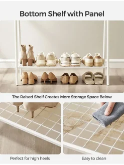 Kleiderständer in Weiß - (B)33,5 x (H)153 x (T)92,5 cm