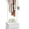 Kleiderständer mit 3 Schubladen in Weiß