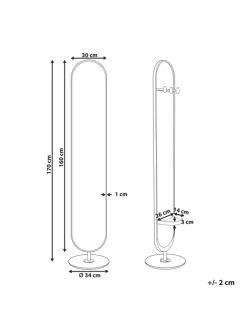 Kleiderständer MOODY in Gold/Weiß - (W) 34 x (H) 170 x (L) 34 cm