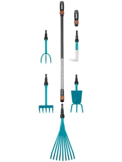 Kleingeräte-Verlängerungsstiel "Combisystem" in Hellblau/ Grau - (L)78 cm