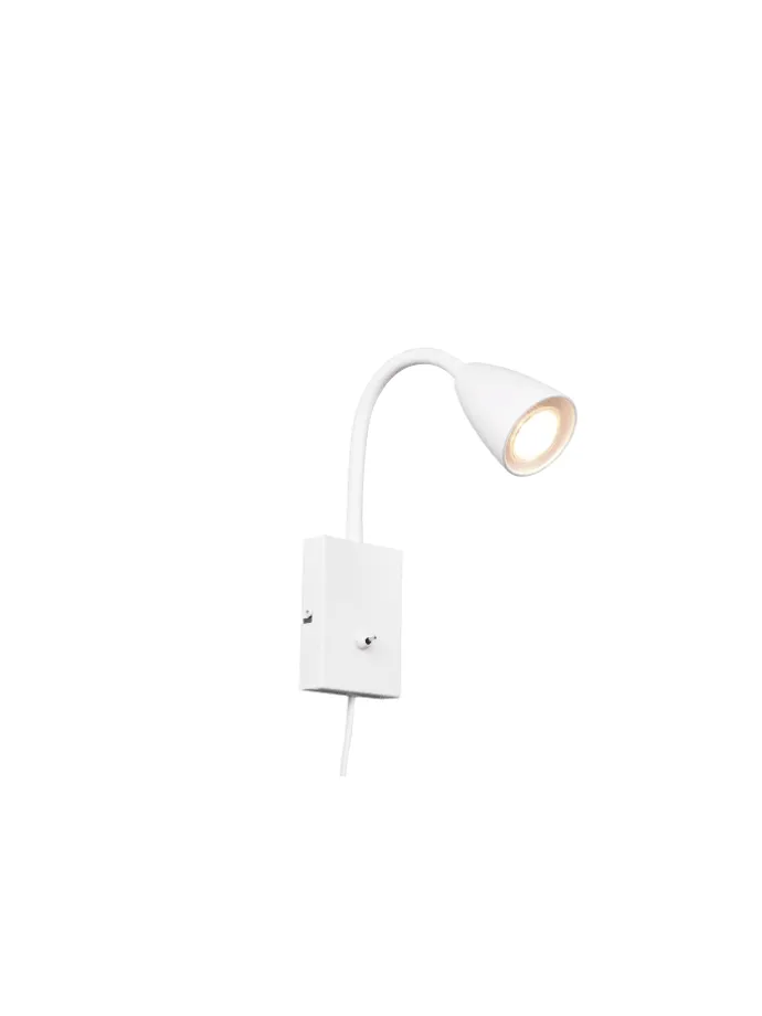 Klemmleuchte WANDA in weiß matt