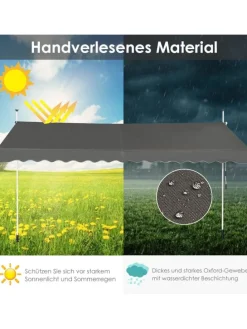 Klemmmarkise 350 cm in Grau