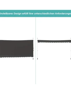 Klemmmarkise 350 cm in Grau