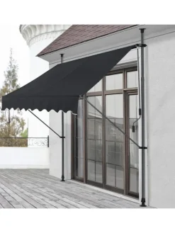 Klemmmarkise in Schwarz (B)150cm