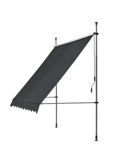 Klemmmarkise in Schwarz (B)150cm