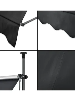 Klemmmarkise in Schwarz (B)150cm