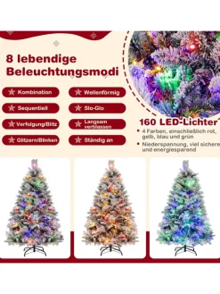 Künstlicher Weihnachtsbaum Beleuchtet in Grün