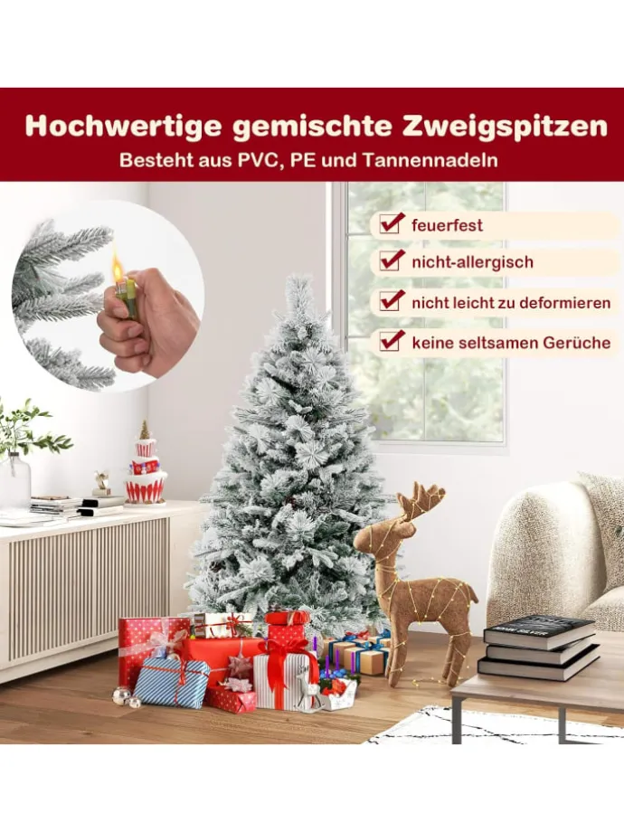Künstlicher Weihnachtsbaum Beleuchtet in Grün