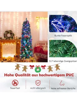 Künstlicher Weihnachtsbaum Glasfaseroptik in Grün