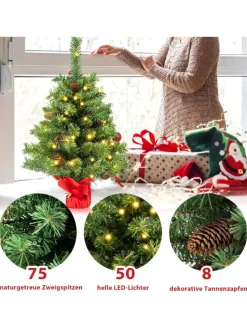 Künstlicher Weihnachtsbaum Mini LED in Grün