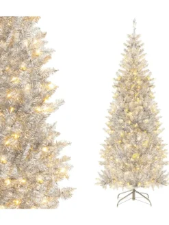 Künstlicher Weihnachtsbaum LED in Silber