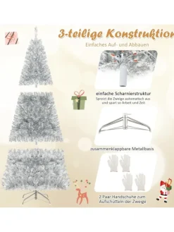 Künstlicher Weihnachtsbaum LED in Silber