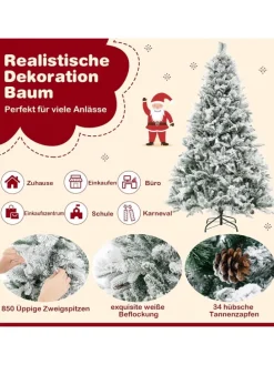 Künstlicher Weihnachtsbaum Beleuchtet in Grün