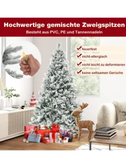 Künstlicher Weihnachtsbaum Beleuchtet in Grün