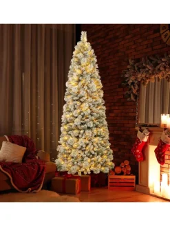 Künstlicher Weihnachtsbaum mit Beleuchtung in Grün