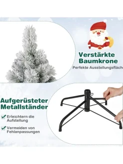 Künstlicher Weihnachtsbaum mit Beleuchtung in Grün