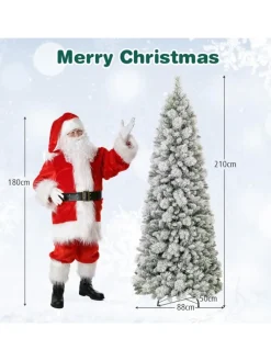 Künstlicher Weihnachtsbaum mit Beleuchtung in Grün