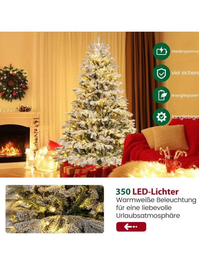 Künstlicher Weihnachtsbaum Beleuchtet in Grün