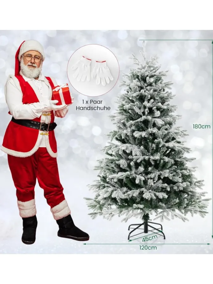 Künstlicher Weihnachtsbaum Beleuchtet in Grün