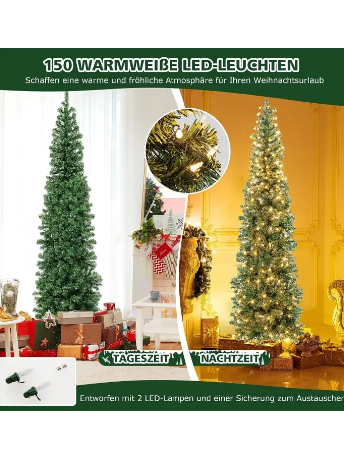 Künstlicher Weihnachtsbaum LED in Grün