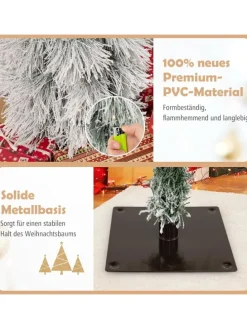 Künstlicher Weihnachtsbaum 3er Set in Weiß