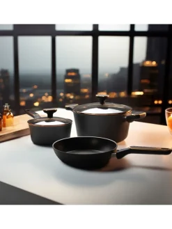 Kochgeschirr-Set 11-teilig 18/20/24 | mit Deckeln in Roségold