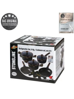 Kochgeschirr-Set 11-teilig 18/20/24 | mit Deckeln in Roségold