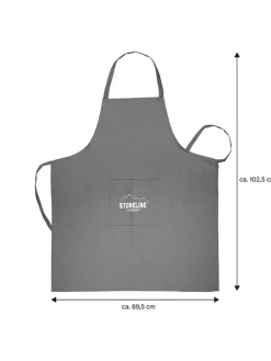 Kochschürze in Grau - (L)102,5 x (B)69,5 cm