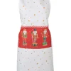 Kochschürze in Weiß/ Rot - (L)85 x (B)70 cm