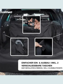 Kofferraumschutz für Hund inkl. Seiten- & Ladekantenschutz dunkelgrau