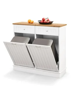 Kommode für 2x40L Mülleimer in Weiß