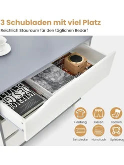 Kommode mit Schubladen in Weiß