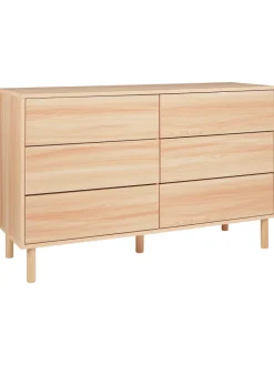 Kommode SHARPE in Braun - (W) 120 x (H) 74 x (L) 40 cm