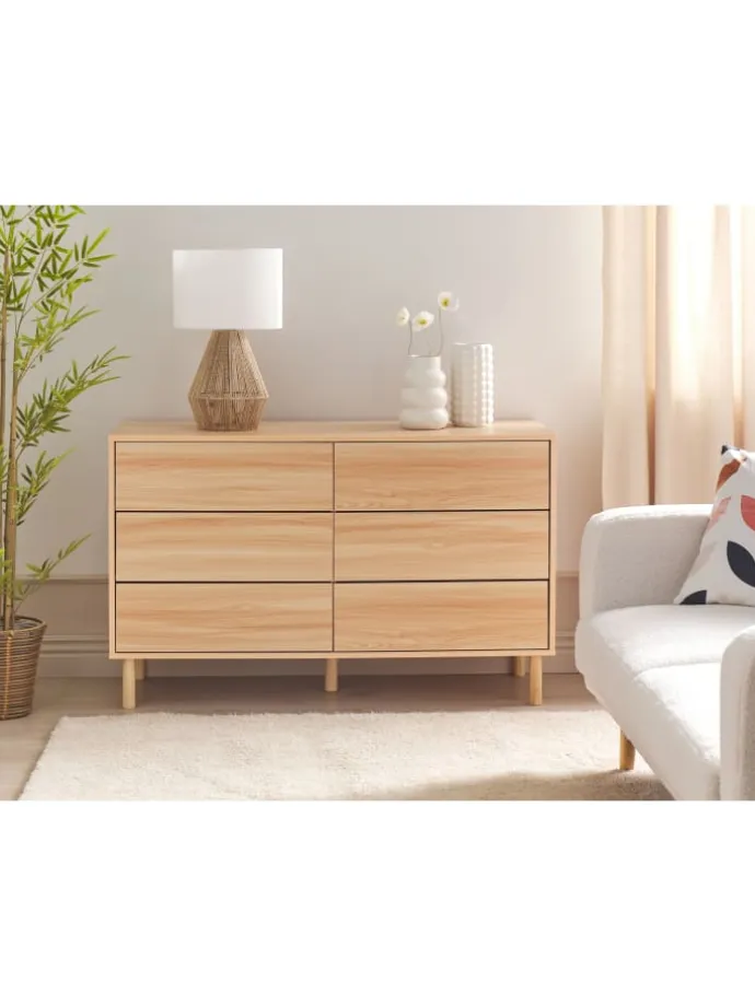 Kommode SHARPE in Braun - (W) 120 x (H) 74 x (L) 40 cm