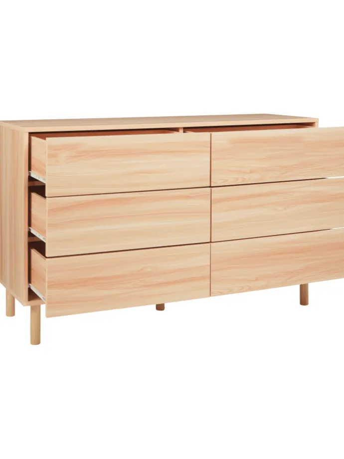 Kommode SHARPE in Braun - (W) 120 x (H) 74 x (L) 40 cm