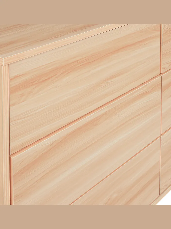 Kommode SHARPE in Braun - (W) 120 x (H) 74 x (L) 40 cm