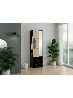 Kompaktgarderobe ANDORRA in Artisan Eiche (Eiche-Optik) B 55, H 187,5, T 40,5 cm