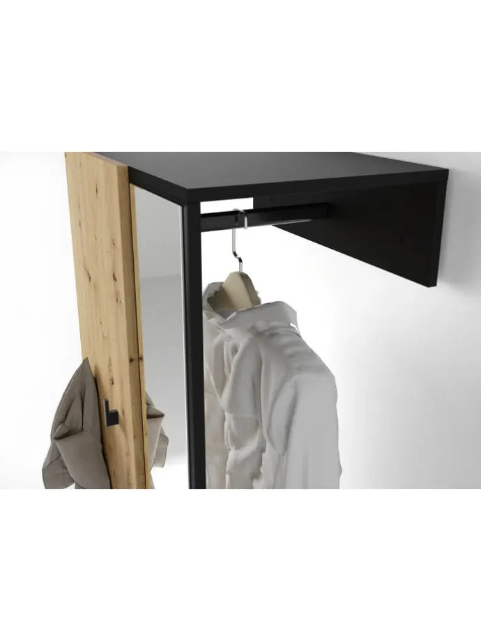 Kompaktgarderobe ANDORRA in Artisan Eiche (Eiche-Optik) B 55, H 187,5, T 40,5 cm