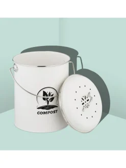 Komposteimer in Weiß - 5,5 Liter
