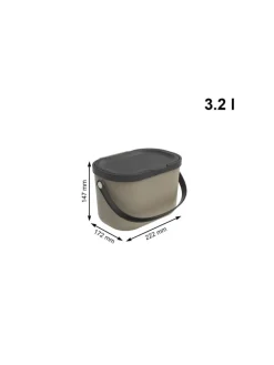 Komposteimer mit Hängevorrichtung 3.2 l ALBULA in Cappuccino