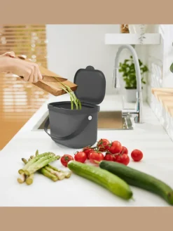 Komposteimer mit Hängevorrichtung 3.2 l ALBULA in Anthrazit
