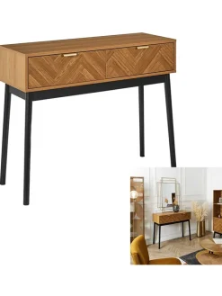 Konsole ''Felix'' in Hellbraun - (B)100 x (H)80 x (T)35 cm