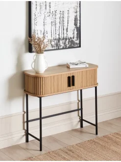 Konsolentisch BRADLEY in Braun/Schwarz - (W) 80 x (H) 70 x (L) 30 cm