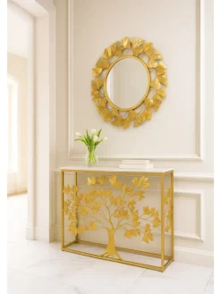 Konsolentisch Claus in goldfarben