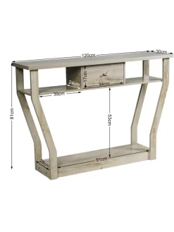 Konsolentisch in Grau