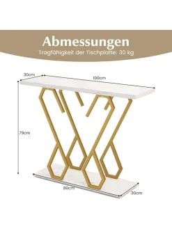 Konsolentisch in Weiß